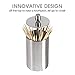 Oggi Retractable Toothpick Holder with Rubber Base, Silver