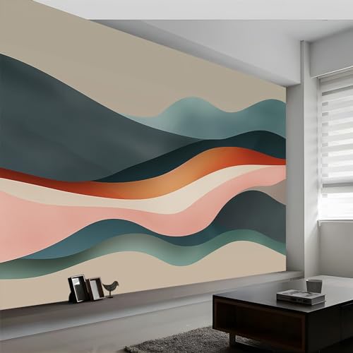 Papier peint photo effet 3D vert sauge pour une chambre zen