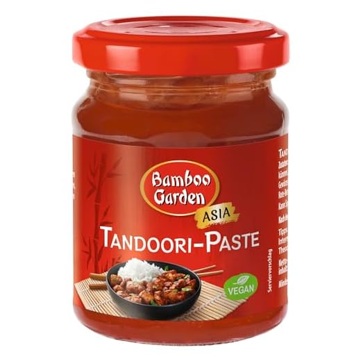 Bamboo Garden - Currypaste Tandoori | Mild-würziger Geschmack für Currygerichte und zum Marinieren von Fleisch | 1 x 125 g