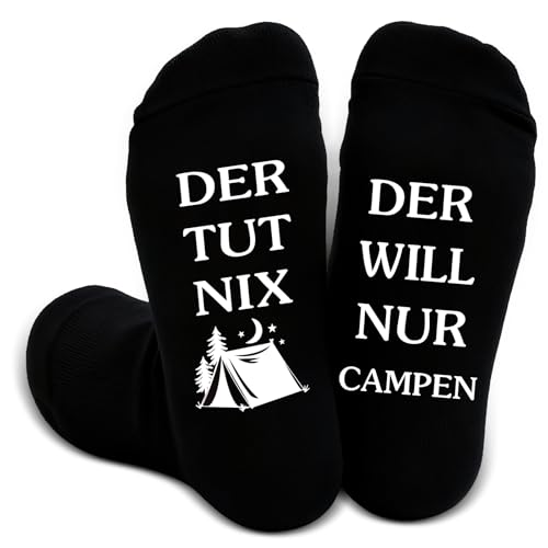 TUZELIYA Lustige Socken Camping Herren