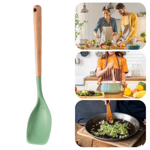 Utensilios de cocina con mango de madera y diseño antiadherente duradero 6