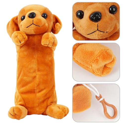 Image of Minache Women Animal Dog Plush Stationery Pouch Pen Pencil Case Ladies Cosmetic Bag
