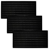 Wall Control Stecktafel-Vorteilspackung – (3 Stück) 40,6 cm hoch x 81,3 cm breit, horizontale schwarze Metall-Wandbretter für Haus und Garage, Werkzeugaufbewahrung, Organisation (schwarze
