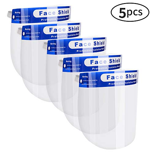 Maylisacc 5 Piezas Visera Protectora a Prueba de Salpicaduras Práctica Pet Transparente Anti Saliva Visera Protectora para Mujeres Hombres