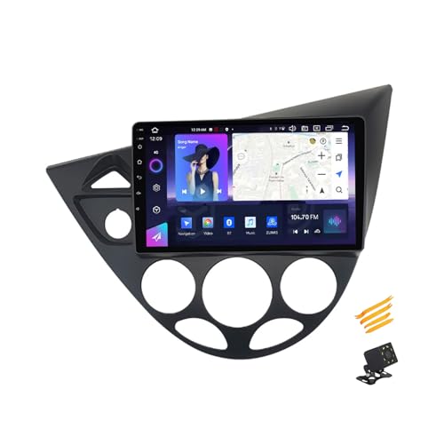 EsaSam Android 13 Car Stereo Bluetooth Car Play 2 DIN Touch Screen Compatible with Ford Focus Fiesta 1998~2004 9in QLED Display Car Radio with Navigation Android Auto FM RDS SWC,8 Core NF7 8G+256G