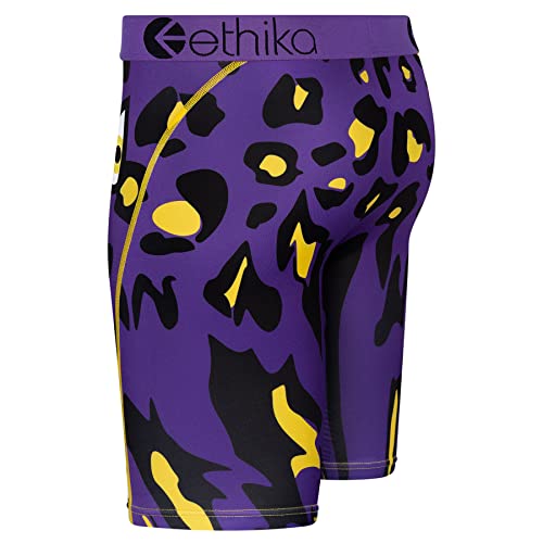 Ethika Men’s Boxer Brief, Knee Length, 4-Way Stretch Performance Underwear with Graphic Prints - BMR Wild2