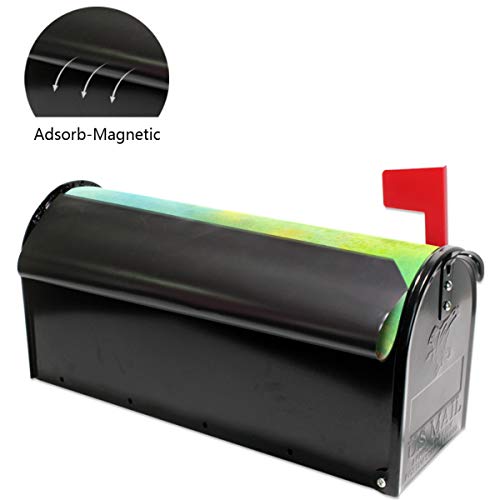 Seasonal Nature Spring Summer Autumn Winter Flowers Mailbox Covers Standard Size Abstract Floral Watercolor Rainbow Dandelion Poppy Magnetic Mail Wraps Cover Letter Post Box 21" Lx 18" W #TOP4