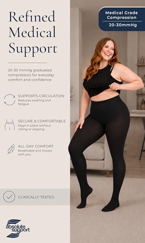 Image of Compression Pantyhose for Women 20-30mmHg - Varicose Veins and Swelling - A204