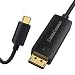 8K USB-C auf DisplayPort Kabel, CableCreation 1.8m Typ C (Thunderbolt 3) auf DP 1.4 Kabel HBR3 32,4Gbps, Unterstützt 8K@60Hz 4K@60Hz/144Hz, 2K@165Hz, Kompatibel mit Oculus Rift S/MacBook Pro/Air, usw.