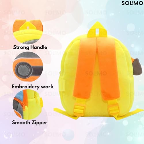 Image of Amazon Brand - Solimo School Bag for Kids Boys and Girls, 14 Inch Small Backpack for Kid, 2-6 Year Old, Toddler, Unisex, Picnic, Casual, Travel, Birthday,Gift For Kids (Exacator)