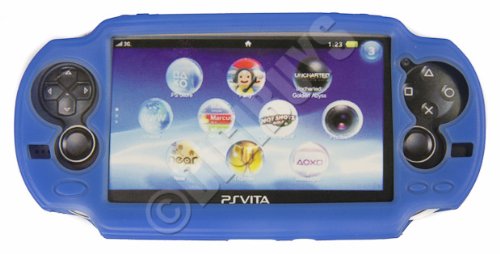 Blue Silicone Skin Case Cover for NEW Sony Playstation VITA PSV Console