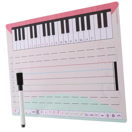 Gogogmee Musical Stave Whiteboard Piano Practice Writing Dry Erase Board Stand Music Notation Teaching Board
