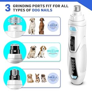 Dog Nail Grinder Super Quiet Dog Nail Trimmers 3 Grinding Wheels 3 Speed Rechargeable Pet Nail Grinder LED Display Dog Nail Clippers Kit for Large Medium Small Dogs Cats Dog Nail File Toenail Clippers Dog Nail Grinder Super Quiet Dog Nail Trimmers 3 Grinding Wheels 3 Speed Rechargeable Pet Nail Grinder LED Display Dog Nail Clippers Kit for Large Medium Small Dogs Cats Dog Nail File Toenail Clippers
