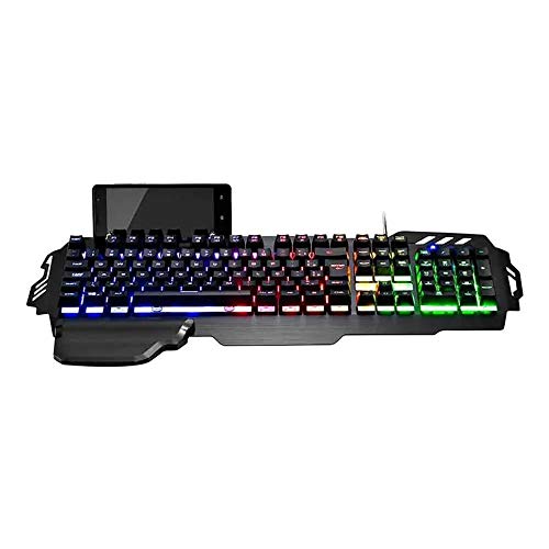 Teclado Gamer Warrior Zuberi Superfície Metal LED - TC210