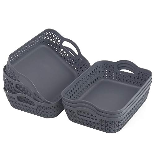 Leendines Paquete de 6 Cestas Plastico Almacenaje, Cesta Plastico Cover