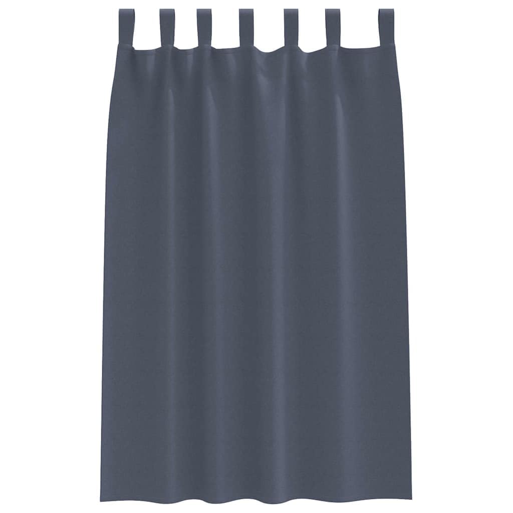 Tende oscuranti con occhielli, 2 pezzi, antracite, 175 x 140 cm, tessuto oscurante, protezione termica e solare, isolamento acustico, per soggiorno, camera da letto, cameretta dei bambini