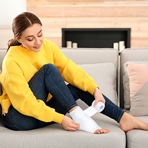 64 Pack Self Adherent Cohesive Wrap Bandages 2 Inch X 5 Yard Breathable Athletic Tape Self Adhesive Bandage Wrap Sports Tape Elastic Self Adhesive Tape Bandage Wrap Rolls For Wrist Ankle (White) #TOP5