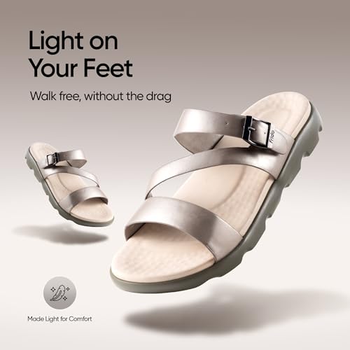 Image of Frido Cloud Comfort Orthopaedic Sandals for Women | Arch Support & Heel Cushion | Anti-Slip Sole, Adjustable Buckle | Lightweight Soft PU Footbed | Available in Open Toe & Toe Separator Style