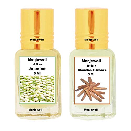 Menjewell Chandan-E-Khaas, Jasmine Attar, 5 Ml (Pack Of 2), 50 g