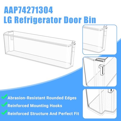 Image of ALVAR UPGRADED AAP74271304 Refrigerator Door Bin Compatible with LG Refrigerator Door Shelf Replacement LRMDS3006S LRMDC2306D LRMDC2306S LRMVC2306D Door Bin Shelf LG Refrigerator Parts Door Basket