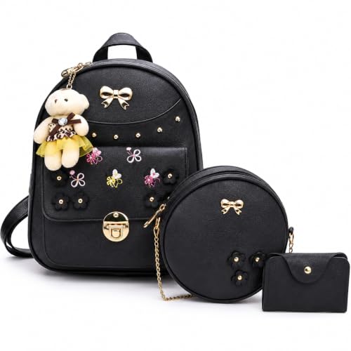 Image of ShopyVid 3-Piece Mini Backpack Set for Women & Girls | Rakhi Gift for Sister | Raksha Bandhan Gift for Sister