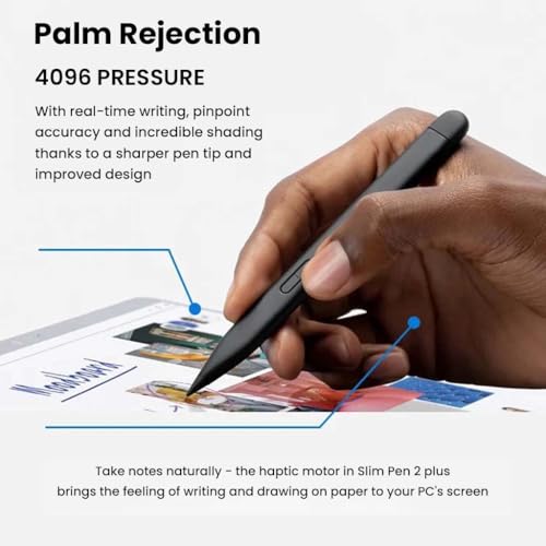 Image of KXT Surface Pen Pencil Slim Pen 2 Stylus for Microsoft Surface Pro 11 /10 /9 /8 /7 /6 /X /Book with Palm Rejection,Tilt Sensitivity,4096 Pressure Sensitivity,Magnetic Attachment (MBLAC-5)