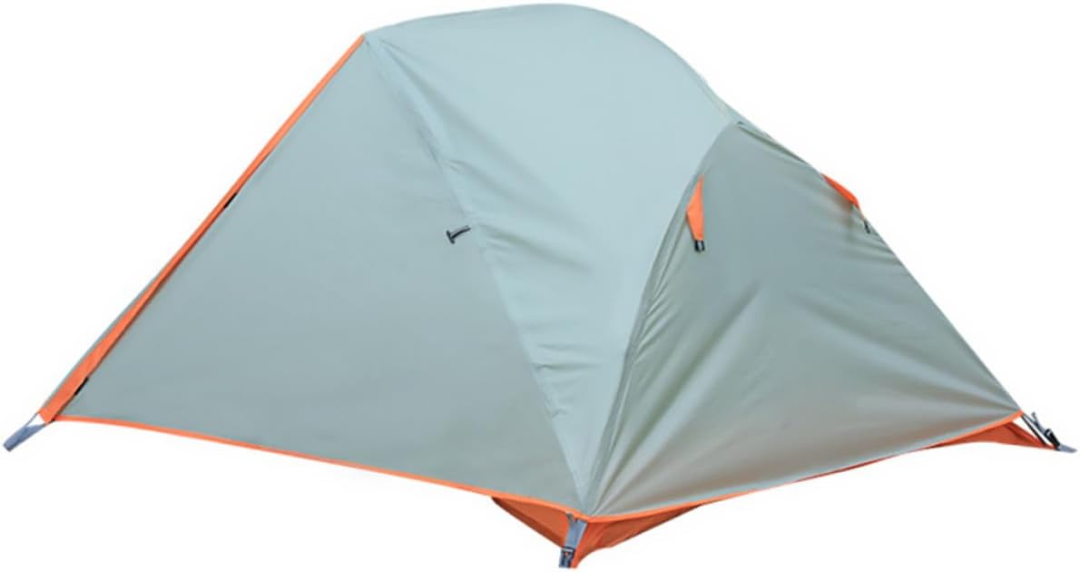 Double-Layer Double Tent Waterproof Shelter with Aluminum Poles Windproof Outdoor Camping Tent for Two People for Hiking and Backpacking