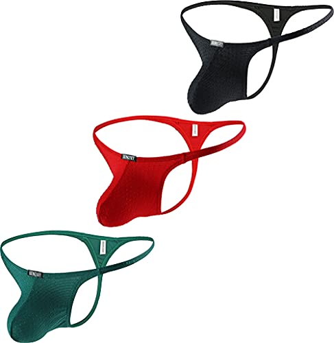 iKingsky Bolsa grande para hombre, cintura baja, a rayas, ropa interior, tanga sexy, abombada, ropa interior suave para hombres, 3 unidades., XL Cover