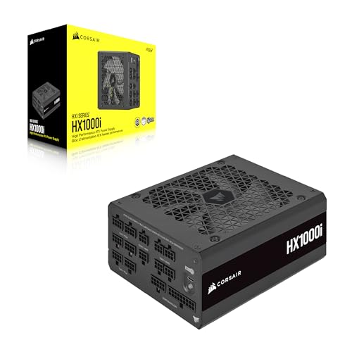 HX1000i Interamente Modulare Ultra-Silenzioso Alimentatore - Compatibilità con Standard ATX 3.1 e PCIe 5.1 - Ventola con Cuscinetto Fluidodinamico - CORSAIR iCUE - 80 PLUS Platinum - Nero - Alimentatore - Immagine 8