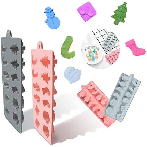 Pack of 2 Silicone Mould for Christmas, 3D Snowman Reindeer Silicone Mould, Christmas Chocolate Silicone Mould, for Christmas DIY, Family Activities Cover