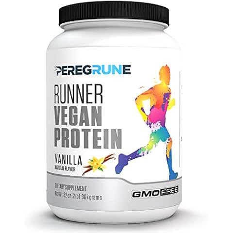 PEREGRUNE Runner Protein (Vanilla) – Plant-Based Protein Powder for Drinks & Shakes – 21g Protein with 9 Essential Amino Acids - Post-Running Workout – GMP Certified Running Supplement - 30 Servings Cover