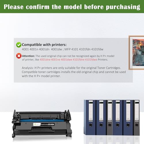 Ultimate 2 Packs 148A W1480A (NO CHIP with Tool) Compatible Toner Cartridges Standard Capacity 2900 Pages for H P Laserjet Pro 4001 4001n 4001dn 4001dw 4101fdn 4101fdw Printer, Doesn't... - Image 2