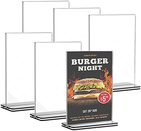 Set de 6 Porta Menu, Soporte de Letrero, Menu Holder, Soporte para ...