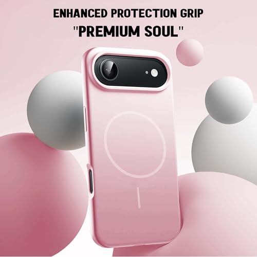 Image of Kratos Active Grip Silicone Case Cover Compatible with iPhone 17 Air - Enhanced Protection, Wireless Magnetic Charging Case with Raised Edge Camera & Screen Protection, Shock-Resistant Design Pink