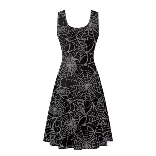 Image of Dreaweet Casual Sleeveless Dresses for Women Girls, Round Neck Tank Dresses with Pockets Summer Sundress Size XS-4XL