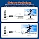 DVTB2 Antenne mit Verstärker,zimmerantenne für DVB-T&DVB-T2 Antennen,450 km Großer Reichweite und 360° Empfang,unterstützt 4K 1080P, TV kostenlos DVB-T2 VHF UHF-3M Koaxialkabel