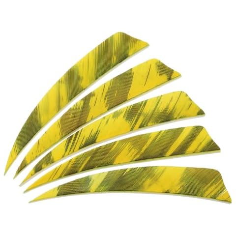 PATIKIL 20 Pack Yellow Turkey Feather Vanes Cover