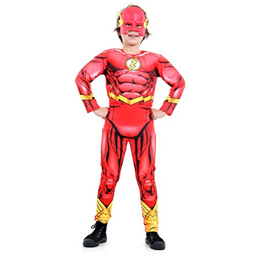 Fantasia the Flash Premium - Dc Infantil 22036-G Sulamericana Fantasias Vermelho G 10/12 Anos