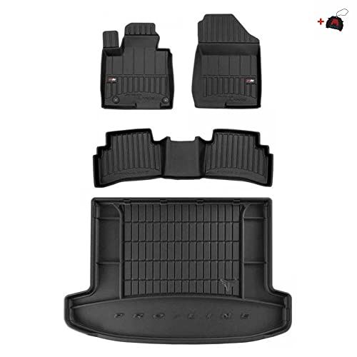 M MOTOS Kit de tapis de sol en caoutchouc et tapis de coffre pour Hyundai Tucson IV depuis 2020 Améliorez votre confort de voyage avec tapis antidérapant voiture 3D- Tapis de sol voiture tous temps, p