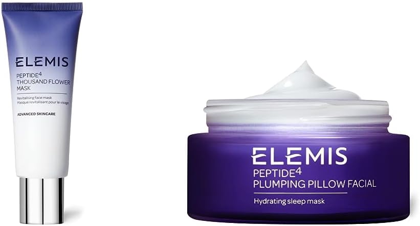 ELEMIS Peptide4 Thousand Flower Mask 75ml with Peptide4 Plumping Pillow Facial 50ml