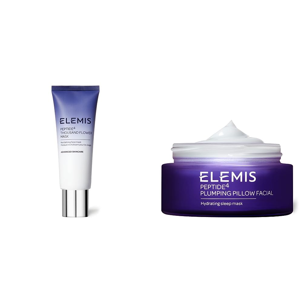ELEMIS Peptide4 Thousand Flower Mask 75ml with Peptide4 Plumping Pillow Facial 50ml