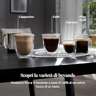De'Longhi Magnifica Start ECAM222.20.B, Macchina Caffè Automatica con Beccuccio Montalatte, Macchina Espresso con 4 ricette Preimpostate, Pannello di Controllo Soft-Touch, 1450W, Nera
