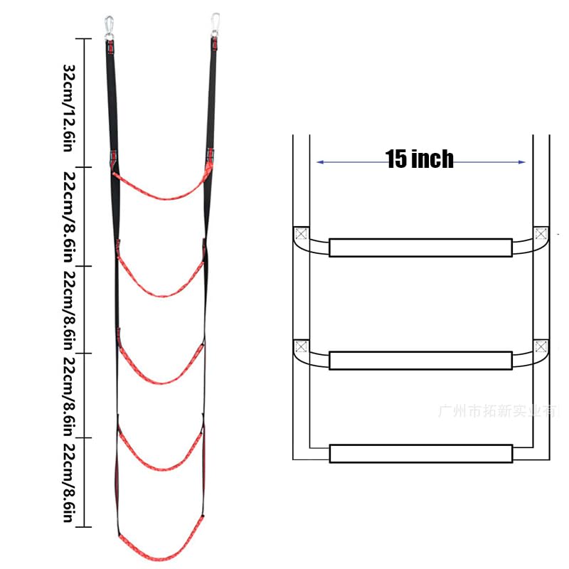 Bntyok Boat Rope Ladder Heavy Duty Climbing Rope 400Lbs Strength 14mm Reinforced Polyester Line Outdoor Ladder for Inflatable Boat Kayak Motorboat Canoeing
