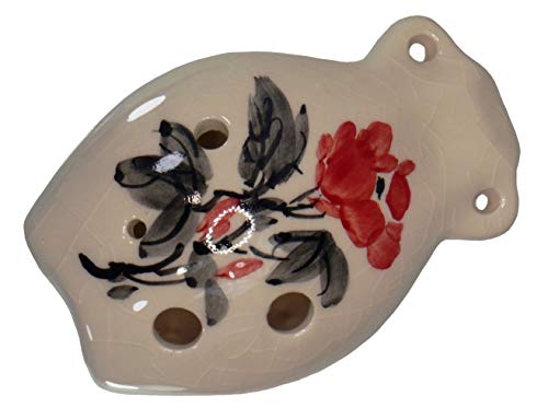 Amazon | オカリナ ocarina 陶器製6穴 大 中国陶笛（土笛）牡丹