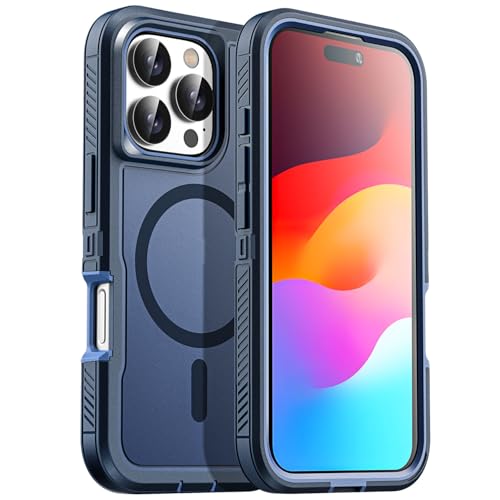 AICase iPhone 16 Pro Max Case[Compatible with Magsafe],Magnetic Heavy Duty Drop Protection Full Body Rugged Shockproof/Dust Proof Military Protective Tough Durable for iPhone 16 Pro Max 6.9"_3 - image 1