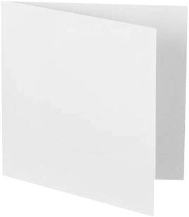 50 Pack 145mm x 145mm White Card Blanks and 6" x 6" White Square