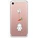 Produktbild Caler Hülle Kompatibel/Ersatz für iPhone 7 Hülle Weiche Flexible Silikon Handy Transparente Ultra Slim Gel TPU dünne stoßfeste Tasche Etui Schutzhülle Case (Kaninchen Karotte)