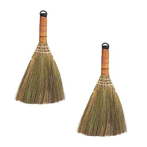 HAPINARY 2Pcs Broom Tool for Home Cleaning Compact Design for Dust and Small Debris Durable Natural Material for Tables and Walls Household Cleaning