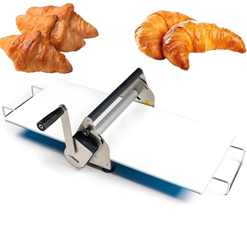forestalk Manuelle Edelstahl-Teigschneidemaschine mit 99,1 x 39,4 cm großem Brett – verstellbare Dicke 0,5–27 mm, kommerzieller faltbarer Gebäckroller für Bäckerei, Pizza, Croissant (Größe: Rs201) forestalk Manuelle Edelstahl-Teigschneidemaschine mit 99,1 x 39,4 cm großem Brett – verstellbare Dicke 0,5–27 mm, kommerzieller faltbarer Gebäckroller für Bäckerei, Pizza, Croissant (Größe: Rs201)