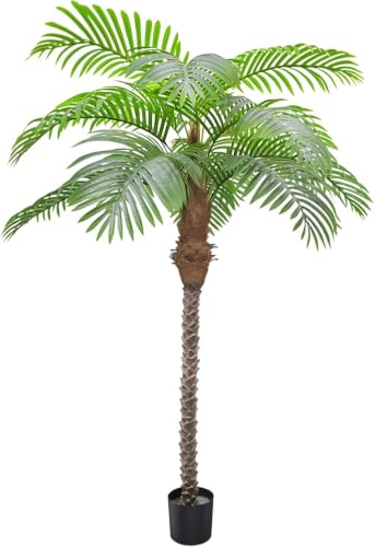 Image of Artificial Palm Trees for Outdoors,6.5ft Tall Fake Plant for Indoor /Outdoor